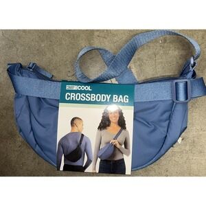 32 Degrees Cool Crossbody Bag in Blue W/mesh pockets Water-Resistant Strap 219